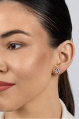 Brilio Silver Pozlačeni uhani Vozliček s kubičnim cirkonom EA1172Y