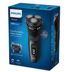 Philips Massive Shaver 3000 Series Električni brivnik za mokro in suho britje S3244/12