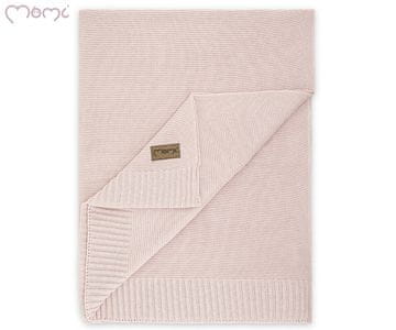 MoMi MoMi HUG otroška odeja, kakovostna tkanina, varna za kožo, 50% bombaž, 50% bambus, 110x80cm, roza