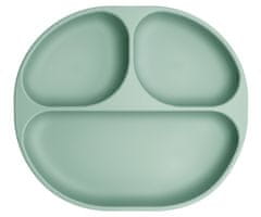 MoMi MoMi AMI otroški jedilni komplet, 5v1, silikonski, posoda, pladenj, skodelica, pribor, slinček, zelen