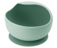 MoMi MoMi AMI otroški jedilni komplet, 5v1, silikonski, posoda, pladenj, skodelica, pribor, slinček, zelen