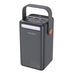 Choetech Mini polnilna postaja, prenosna baterija Choetech B664 50000mAh 65W (črna)