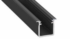 shumee ČRNI ALUMINIJASTI PROFIL TIP G 1m + MLEČNI SEBUNAR