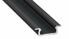 shumee ČRNI ALUMINIJASTI PROFIL TIP Z 1m + MLEČNI SEBUNAR