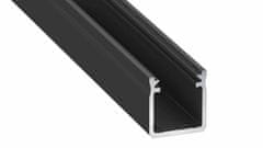 shumee ČRNI ALUMINIJASTI PROFIL TIP Y 1m + MLEČNI SEBUNAR