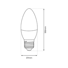 shumee LED žarnica 7W E27 C37 4000K
