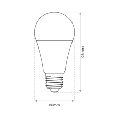 shumee LED žarnica 9W E27 A60 4000K Zatemnljiva 100%/50%/25%.