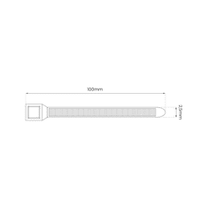 shumee Kabelske vezice 2,5x100 mm črne - 100 kosov