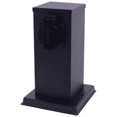 shumee Električni vrtni stebriček 20 cm 2 vtičnici