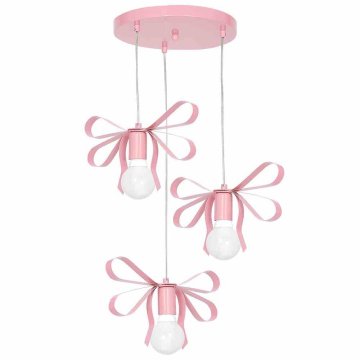 shumee Viseča svetilka EMMA PINK 3xE27