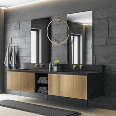 Milagro Stenska svetilka Saturno Gold 46W LED