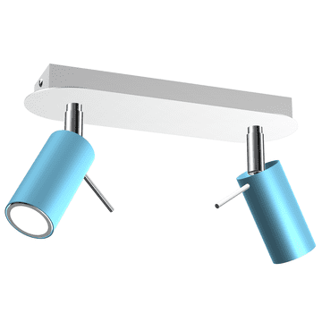 shumee Stropna svetilka PRESTON MODRO/BELA 2x mini GU10