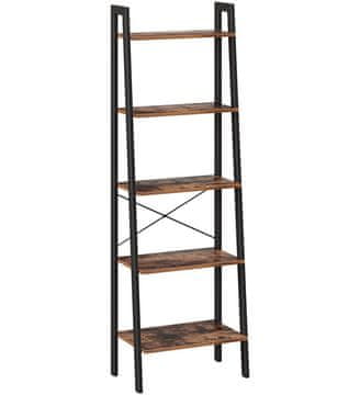 Ljubki dom Knjižna omara TAYLOR 5 polic 172x56 cm, rustikalna rjava