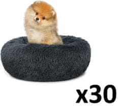 shumee Plišasta postelja S 40 cm - temno siva x 30