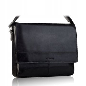 Betlewski Moška torba TBS-316 ČRNE VINTAGE barve