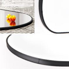 Ljubki dom Ovalno stensko ogledalo OLVANI 80x40 cm s črnim okvirjem