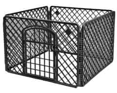 shumee Pasji ograd 90x90x60cm črne barve