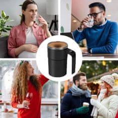 HOME & MARKER® Samomešalna skodelica za kavo z LCD zaslonom | MIKSICUP Črna
