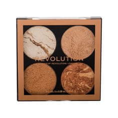 Makeup Revolution Cheek Kit paletka visoko pigmentiranih osvetljevalecv in bronzerjev 8.8 g Odtenek don´t hold back
