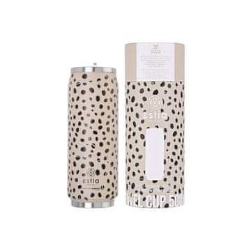 ESTIA HOME ART Leopard Taupe izolirana potovalna steklenička z nastavkom za pitje, 500ml