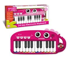 Bontempi elektronska klaviatura s 24 tipkami, roza (122437)