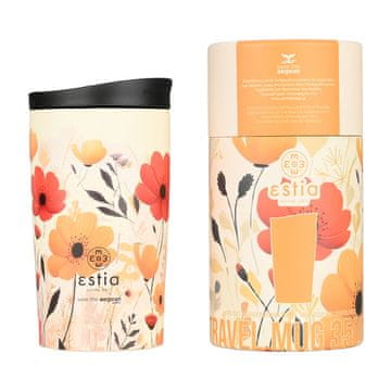 ESTIA HOME ART Summer Reverie izolirana potovalna steklenica, 350ml, rumena