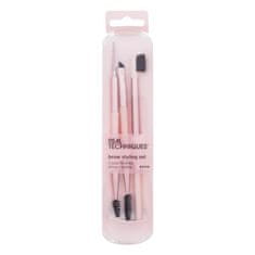 Real Techniques Brow Styling Set Set krtačka za obrvi RT 607 1 kos + krtačka za obrvi RT 601 1 kos + poševni čopič RT 606 1 kos + krtačka za obrvi RT 603 1 kos + pripomoček za urejanje obrvi RT 605 1 kos