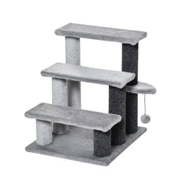 Aga Stopnice za mačke 48x40x45 cm Sive