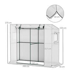 Aga Vrtni rastlinjak 200x76x170 cm