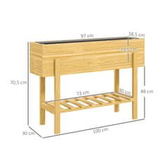 Aga Dvignjena greda 100x30x71 cm