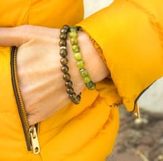 Zapestnica iz perl iz bronzita MINK127/20