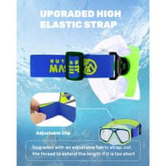 Outdoor master Otroška maska za snorklanje, Modra/Zelena