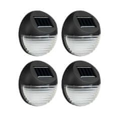 Haushalt Okrogla stenska solarna luč, 4 kosi