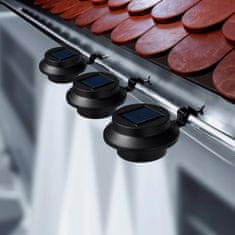 Haushalt Solarna luč za žlebove, črna, 2 kosa