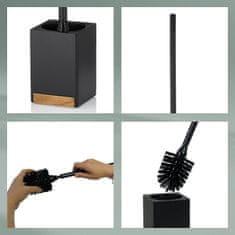 Kela Toaletni set Kocka iz poliresina črna KL-23690