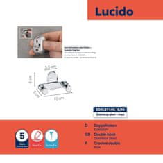 Kela Dvojni kavelj LUCIDO iz nerjavečega jekla 10x5x6cm KL-22693