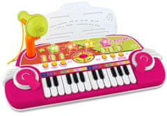 Bontempi klaviatura z mikrofonom, roza (122972)