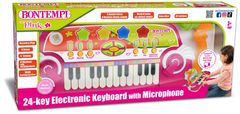 Bontempi klaviatura z mikrofonom, roza (122972)