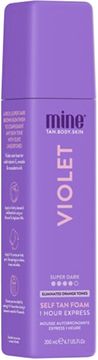 Minetan Pena za samoporjavitev za temno rjavo porjavitev z olivnim podtonom Violet (Self Tan Foam) 200 ml