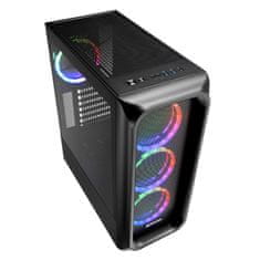 Sharkoon TK5M RGB ATX okno gaming črno ohišje