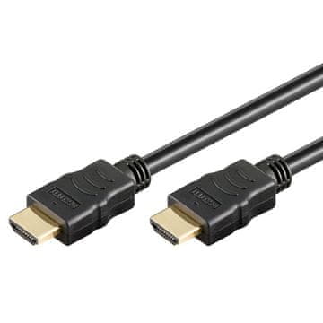 Goobay High Speed HDMI (M/M) 2.0 4K 60Hz 18Gbit/s 1m z Ethernet pozlačen črn kabel