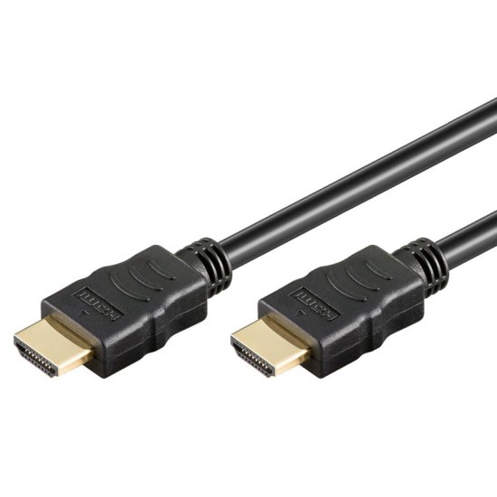 Goobay High Speed HDMI (M/M) 2.0 4K 60Hz 18Gbit/s 1m z Ethernet pozlačen črn kabel