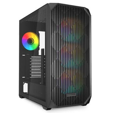 Sharkoon AK3 RGB midiATX RGB okno gaming črno ohišje