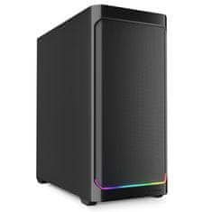 Sharkoon AK4 RGB Strip midiATX gaming črno ohišje