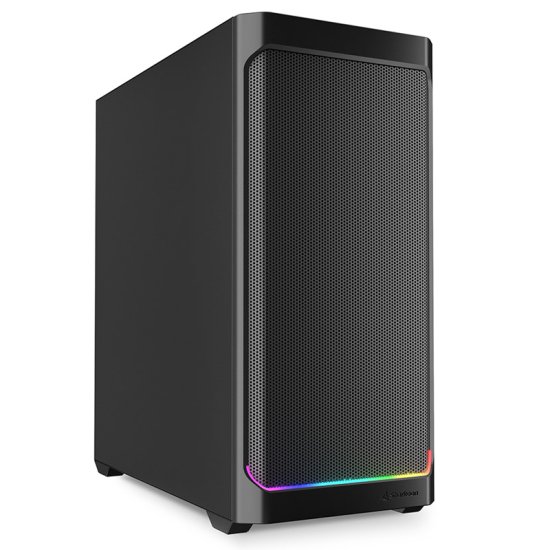 Sharkoon AK4 RGB Strip midiATX gaming črno ohišje