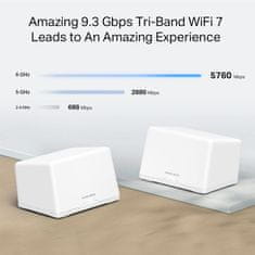 Mercusys HALO H47BE BE9300 Wi-Fi7 2-pack Mesh brezžični usmerjevalnik router