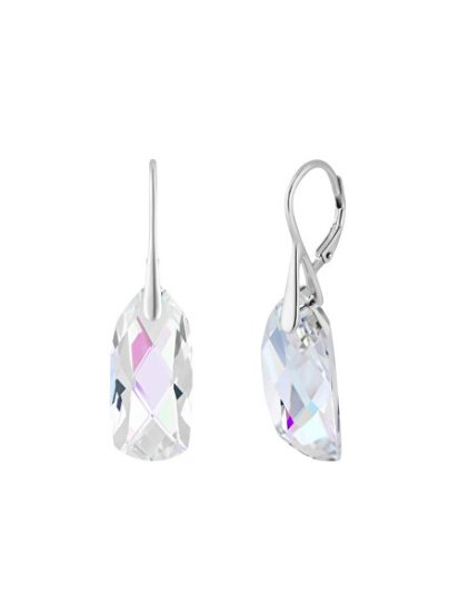 Preciosa Elegantni srebrni uhani s češkim kristalom Preciosa Crystal Bay Royal Lagoon 6261 42