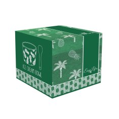 Easy Life Skledica za sladoled + žlička Tropicana 8,5cm / motiv palme / porcelan