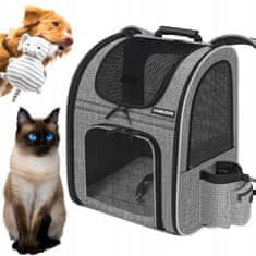 MG Animal Backpack V2 transportna torba za pse in mačke, siva