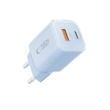 Tech-protect NCM33W polnilnik USB / USB-C 33W PD QC, svetlomodro